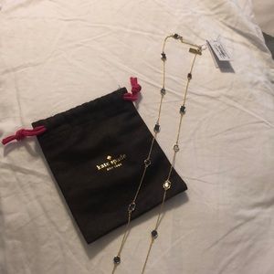 Blue and purple long necklace